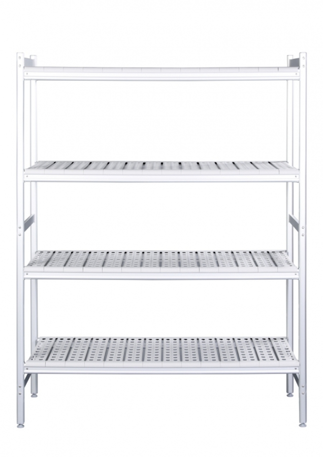 Alu- Regalboden mit Kunstoffrosten 373 x 620 mm